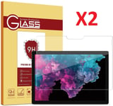 (2 Pack) For Microsoft Surface Pro 7 (12.3") Glass Screen Protector Tablet