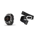Garmin epix 2, Premium Active Smartwatch, Slate and Stainless Steel with Silicon