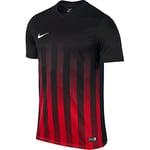 NIKE SS Striped Division II Men's T-Shirt, Men, SS Striped Division II Jsy, Black/Red/White (Black/University Red/White), L 725893