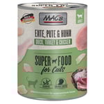 Ekonomipack: MAC's Cat våtfoder 12 x 800 g - Blandpack: Lax & kyckling + Anka, kalkon & kyckling