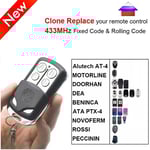Télécommande de porte de garage,433MHz,Alutech AT-4,DEA,BENINCA,PECCININ,ROSSI,ATA,PTtage,433.92MHz,Rolling Code,Opener Command Key