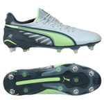 PUMA King Ultimate SG Lights Out - Grön/Grön/Blå - Soft Ground (SG), storlek 41