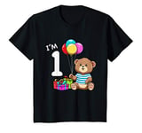 Youth First Birthday Teddy Bear - 1 Year Old Boy T-Shirt