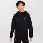 Nike Liverpool Hettegenser NSW Tech Fleece Windrunner - Sort/Rød Barn Hettegensere unisex