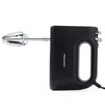 Progress Hand Food Mixer Electric Whisk Beaters & Dough Hooks Shimmer Grey/Black