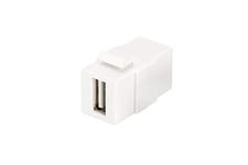 DIGITUS Keystone Coupler USB 2.0 - For DN-93832 - Pure White (RAL 9003)