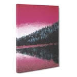 The Pink Forest Angles In Abstract Modern Canvas Wall Art Print Ready to Hang, Framed Picture for Living Room Bedroom Home Office Décor, 30x20 Inch (76x50 cm)