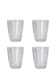 Water Glass, Groove, Clear Home Tableware Glass Drinking Glass Nude Nicolas Vahé