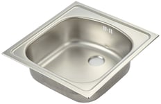 FRANKE Kitchen Sink with Single Bowl Made of Stainless Steel Silk Eurostar ETN 610i 101.0067.344, Grey
