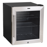 Baridi 50L Tabletop Drinks Fridge, Mini Beer Cooler, Glass Door, Stainless Steel