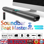 Bluetooth 5.0 Home TV Sound Bar Speaker System Wireless Subwoofer 3D Surround