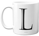 Stuff4 Personalised Alphabet Initial Mug - Letter L Mug, Gifts for Him Her, Fathers Day, Mothers Day, Birthday Gift, 11oz Ceramic Dishwasher Safe Mugs, Anniversary, Valentines, Christmas, Retirement