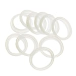 inhzoy 10 Pack Universal Replacement Silicone Gaskets Sealing O-Rings for Thermal Cup/Vacuum Bottle/Bullet Flask/Mug Cover Clear 1.8 inches