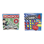 Monopoly Game, Family Board Game for 2 to 6 Players & The Classic Game of Connect 4 Strategy Board Game for Kids; 2 Player ; 4 in a Row; Kids Gifts