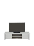Very Home Atlantic High Gloss Tv Unit With Led Lights - Grey - Fits Up To 60 Inch Tv