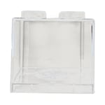 Genomskinlig sparbössa i form av en byggsten, rektangulär transparent sparbössa för barn, pojkar, flickor, vit, 8,9 x 8,9 x 9,2 cm / 3,5 x 3,5 x 3,6 tum