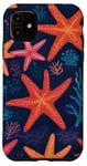 Coque pour iPhone 11 Motif corail étoilé cool