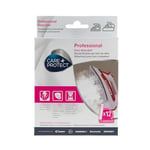 CARE + PROTECT Iron Liquid De-scaler, Removes deposits on the soleplate, Improves performance and Makes Ironing Easier, 12x Single doses, White