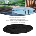 8Ft Round Pool Cover Portable Foldable Dustproof Tub Cover Black Watertight SLS