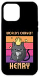 iPhone 15 Plus World's Okayest Henry | Funny Personalised Name | Cat Lover Case