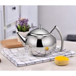 Tekanna med infuser för lösa teblad 2 liter rostfritt stål tekanna kaffe vatten liten kittel filter set varmare tekanna