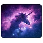 Unicorn Space Stars Purple Pink Mouse Mat Pad - Art Magical Gift Computer #14344