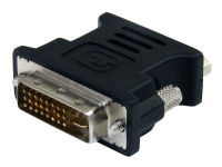 StarTech.com DVI till VGA-kabeladapter – Svart – M/F - VGA-adapter - DVI-I (hane) till HD-15 (VGA) (hona) - formpressad, tumskruvar - svart
