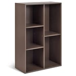 Amazon Basics 5-Cube Organizer Bookcase, Espresso, 23.5 cm D x 49.5 cm W x 80 cm H