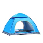 shunlidas Outdoor Automatic Tents Camping Waterproof Tents 3-4 People Beach Camping Showers Speed Open Double Tent-blue