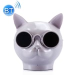Haut-parleurs Bluetooth Stéréo Forme Mini Chat Mains Libres/Carte TF/FM + SD 32Go Blanc YONIS