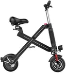 PARTAS Sightseeing/Commuting Tool - Foldable Lightweight Electric Scooter, 240W Ultra Light Folding City Bicycle Aluminum Alloy Frame,Maximum Speed 25 KM/H Adult Mini Electric Car (Color : Black)