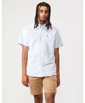 Lacoste Mens Casual Short Sleeve Woven Shirt - White - Size X-Large