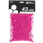 Dynamic Sports Gear RAM Cal .43 Paintballs - 500st (Färg: Rosa Skal/Rosa Fyllning)