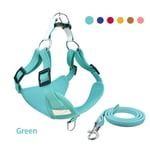 PETVE Non-Traction Dog Harness, Breathable And Adjustable Comfort, Including Free Lead, Suitable for Small And Medium-Sized Large Dogs, Best for Walking Training,B,L