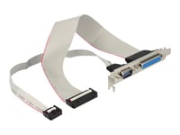 Delock - Seriell/Parallell Panel - Db-9, Db-25 Till 25 Pin Idc, 9 Stifts Idc (Hona) - 30 Cm