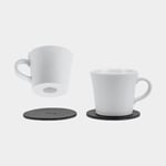 Silwy Magnetiska espressokoppar i porslin Porcelain Magnetic Espresso Cups, vit, 7 cl, 2-pack + magnetiska glasunderlägg