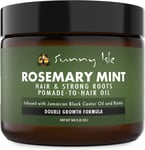 Sunny Isle Rosemary Mint Hair and Strong Roots Pomade-To-Hair Oil 5Oz, Infused w