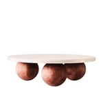 Dusty Deco - Sphere Sofa Table Round Ø100Cm - Travertino Bianco