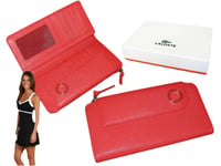 New Vintage LACOSTE L14 Womens Leather PURSE WALLET Glam Twist Slg 5 Red