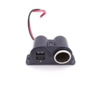 Mini Car Cigarette Lighter Socket Two USB Port Portable Car Chargers