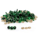 Haloppe 100 st 8-20 mm plast säkerhetsögon för nallebjörn docka djurdocka hantverk DIY Db Green 8mm