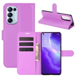 Oppo OPPO Find X3 Lite PU Wallet Case Purple