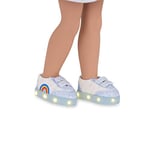 Glitter Girls by Battat GG57027Z Skip to The Rainbow Chaussures de Poupée Lumineuses Pailletées avec Motif Arc-en-Ciel - Compatibles avec Presque toutes les Poupées de 35,56 cm - Dès 3 ans