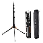 FOSOTO 48in/123cm Photography Light Stand Tripod Aluminum Alloy Photo Studio Desk Light Stand for Camcorder, Camera, Flash, Relfector, Ring Light, Umbrella, YouTube Streaming Stand with Carry Bag