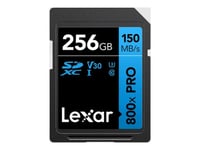 Lexar High Performance Pro Blue Series - Flash-Minneskort - 256 Gb - Video Class V30 / Uhs-I U3 / Class10 - 800X - Sdxc Uhs-I