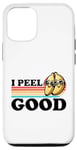 Coque pour iPhone 12/12 Pro Jeu de mots à la banane « I Peel Good » Funny Retro Banana