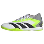 adidas Homme Predator Accuracy.3 Indoor Boots Football Shoes, FTWR White/Core Black/Lucid Lemon, 45 1/3 EU