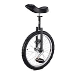 18/16inch Wheel Unicycle Gifts, for Kids(age 6-14 Years Old), Adult/Teenagers/boys/girls 24/20" Outdoor Sports Balance Cycling, Alloy Rim, Birthday Gifts (Color : BLAXK, Size : 20INCH)