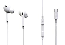 AV:Link USB Type C Earphones with In-line Microphone and track control, Compatible with Samsung S20/S20 fe/S21, Google Pixel 3/4/5, OnePlus 6/7/8, Huawei,Sony,HTC