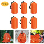 6 Pack Camping Emergency Sleeping Bag Thermal Survival Blanket  Bivvy Bivi Bag